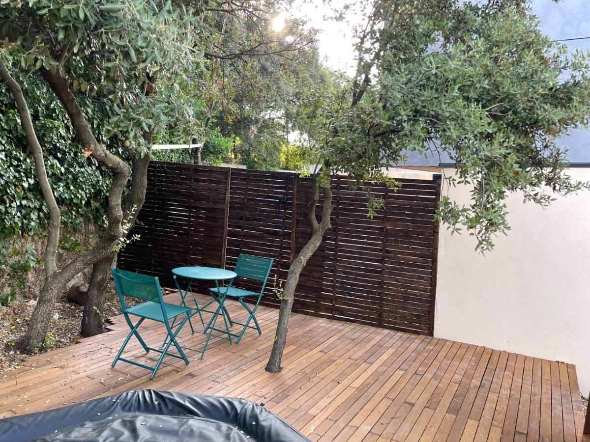 Studio Independant - Terrasse Et Piscine En Ete Restinclieres Exterior foto